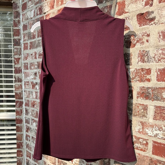 Chico’s Maroon Sleeveless Shell - Picture 2 of 4
